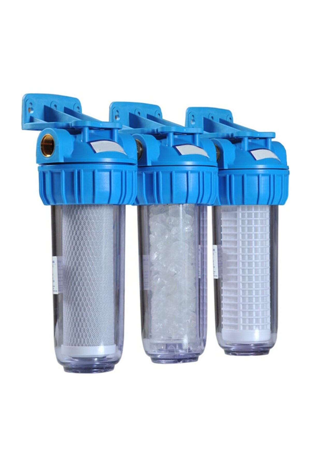 Üçlü Su Filtresi Daire Ve Bina Girişi Için Üçlü Set Arıtma Sistemi 101 3lü filtre seti